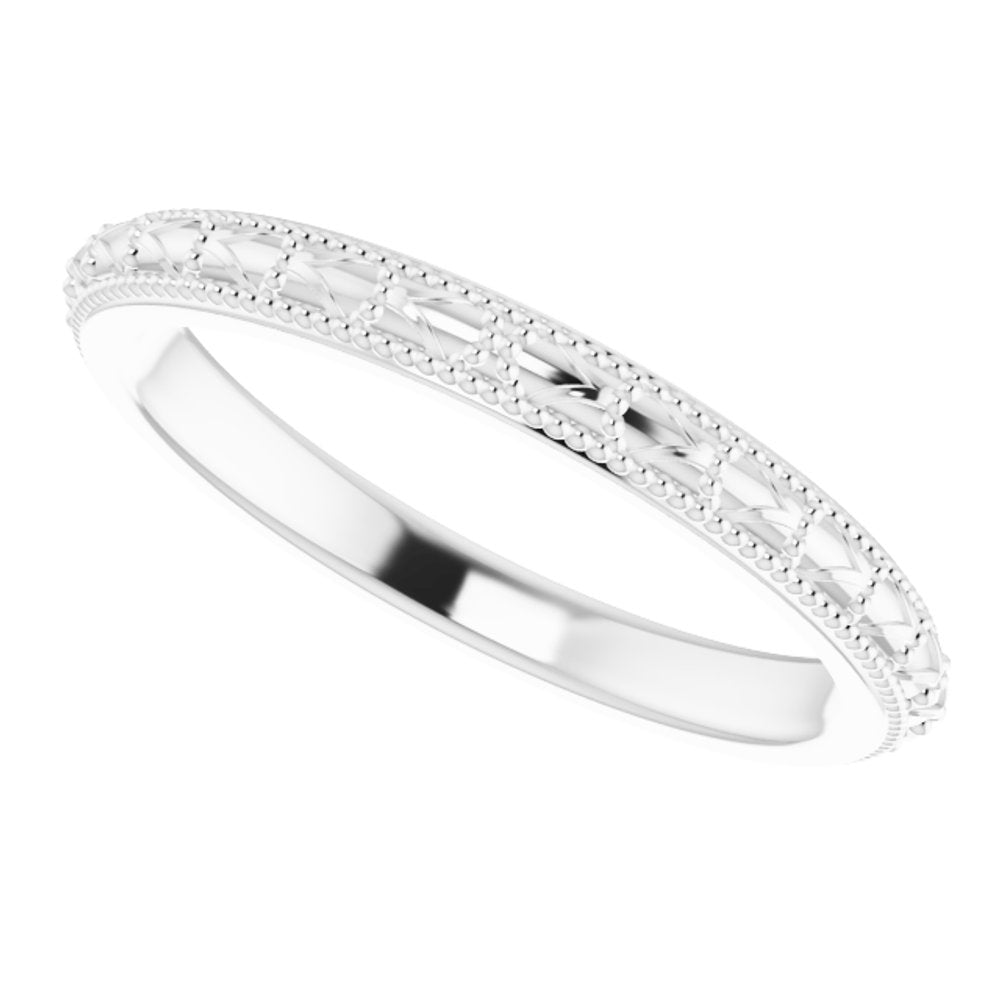 Platinum Vintage-Inspired Band