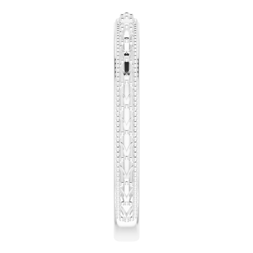 Platinum Vintage-Inspired Band