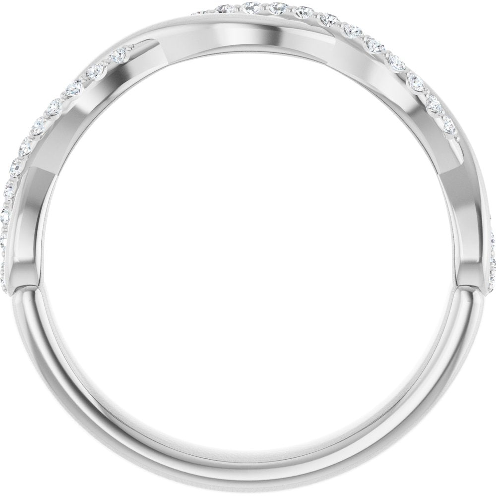 14K White Gold 1/8 CTW Natural Diamond Anniversary Band
