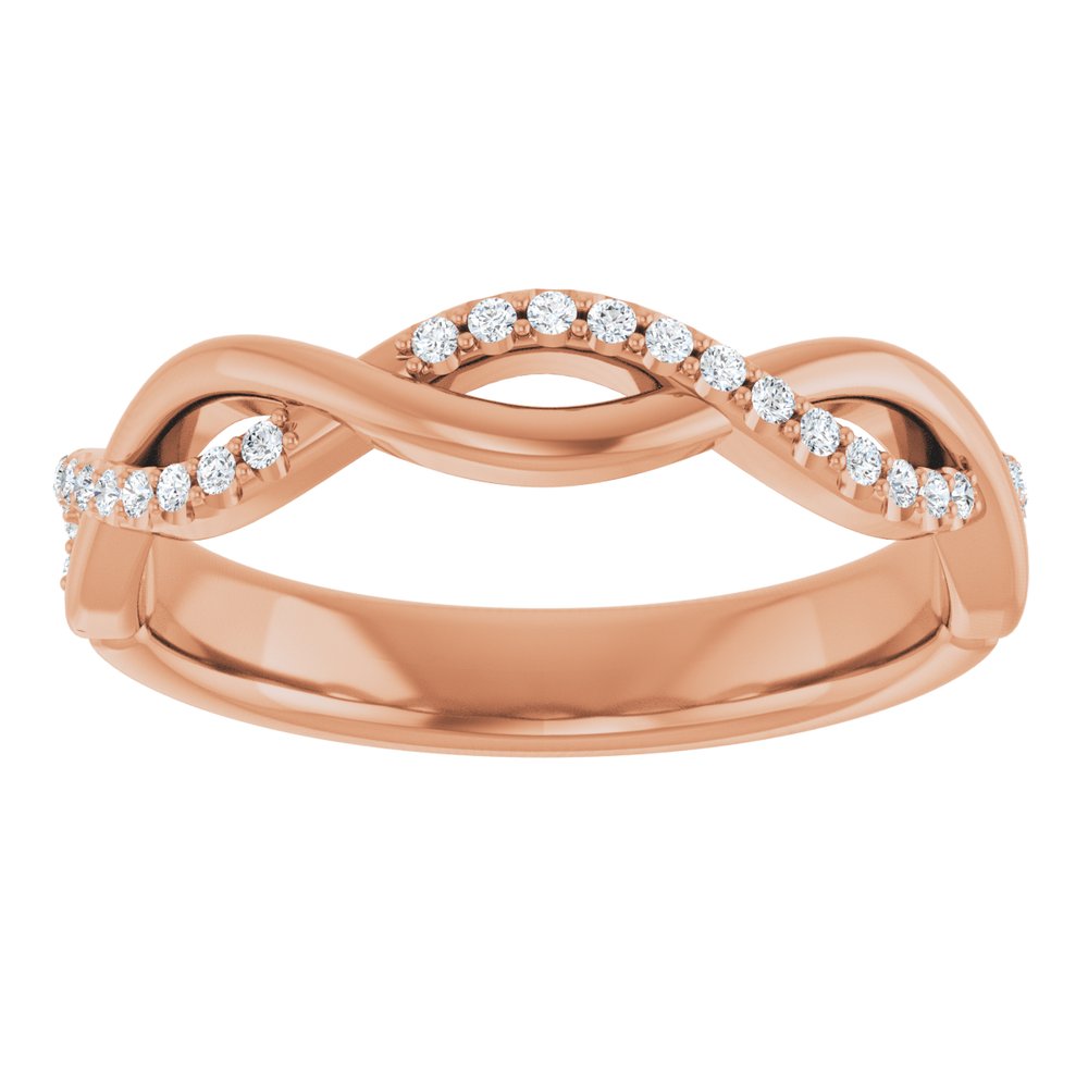 14K Rose Gold 1/8 CTW Natural Diamond Anniversary Band