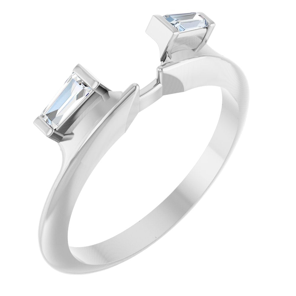 14K White Gold 1/5 CTW Lab-Grown Diamond Wrap-Style Enhancer