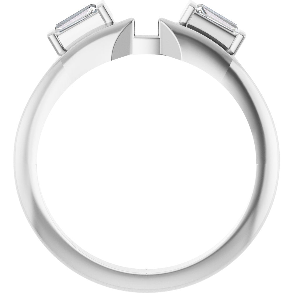 14K White Gold 1/5 CTW Lab-Grown Diamond Wrap-Style Enhancer