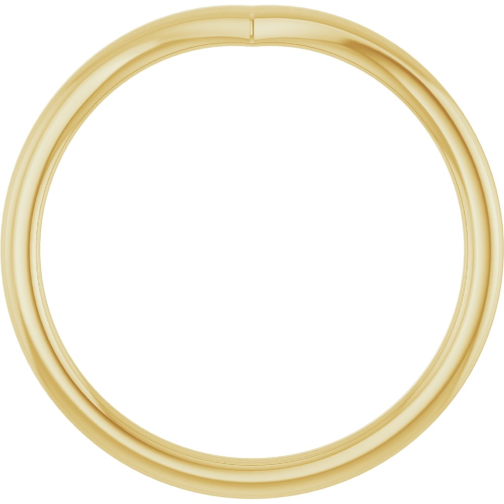 18K Yellow V Contour Band