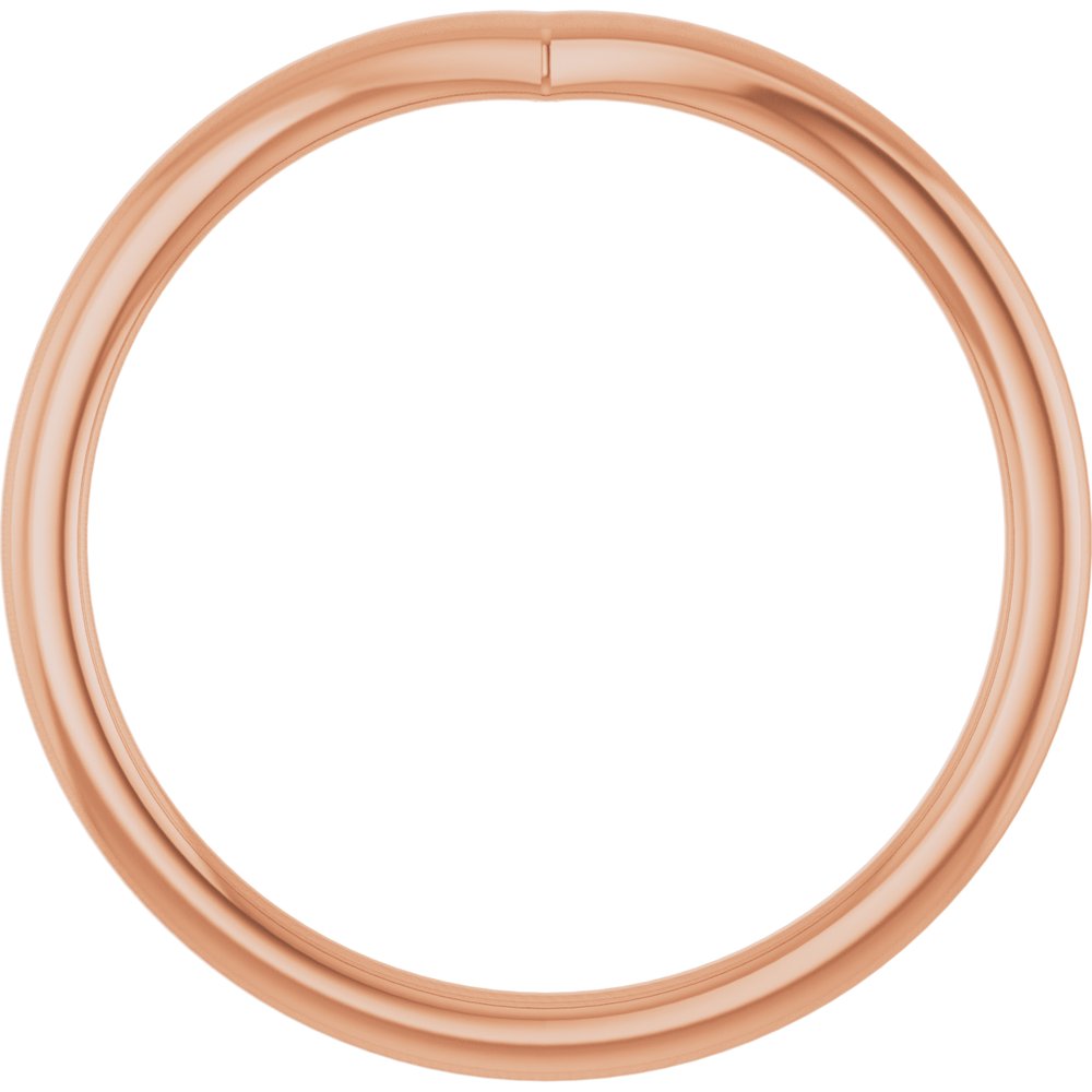 14K Rose V Contour Band