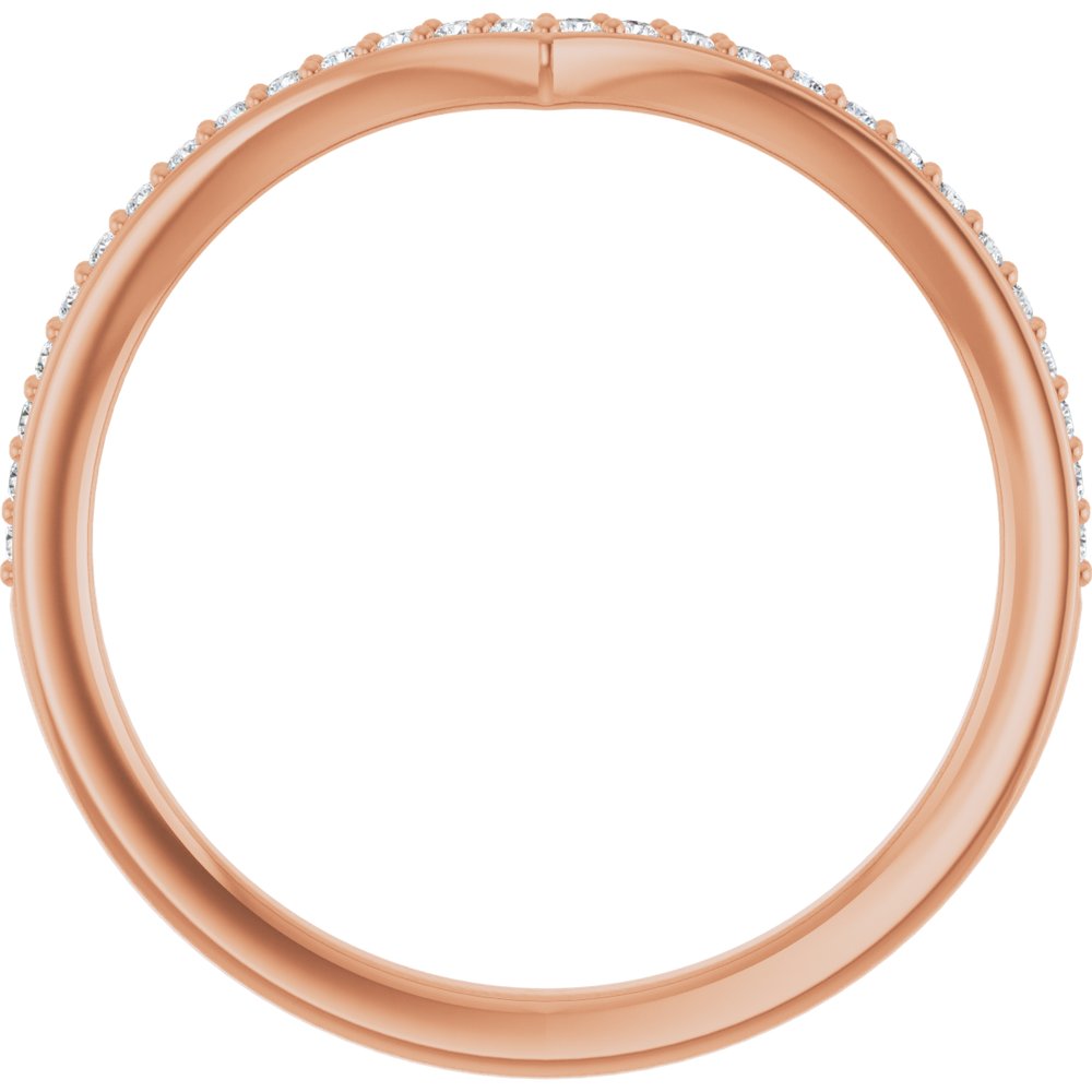14K Rose Gold 1/8 CTW Lab-Grown Diamond Band