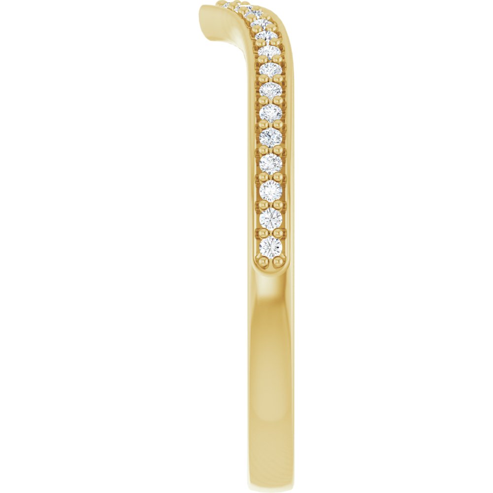 14K Yellow Gold 1/8 CTW Natural Diamond Band