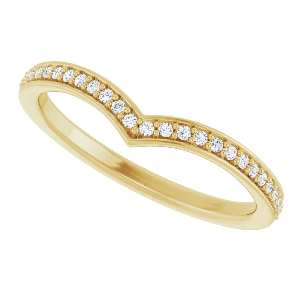 14K Yellow Gold 1/8 CTW Natural Diamond Band