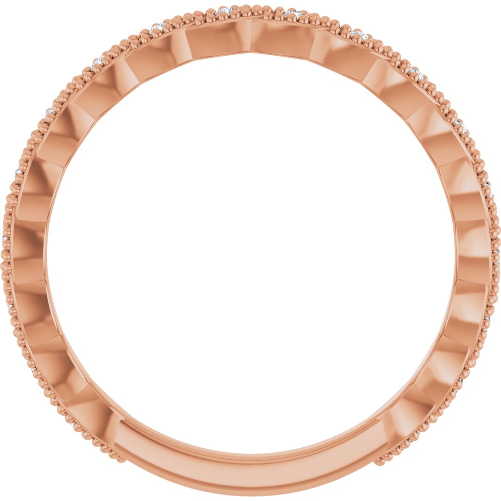 14K Rose .07 CTW Natural Diamond Anniversary Band
