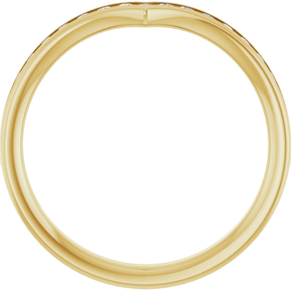 14K Yellow Gold 1/4 CTW Natural Diamond Contour Band