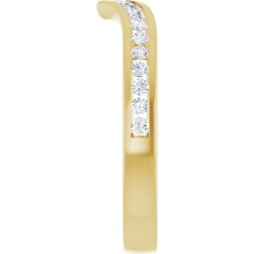 14K Yellow Gold 1/4 CTW Natural Diamond Contour Band