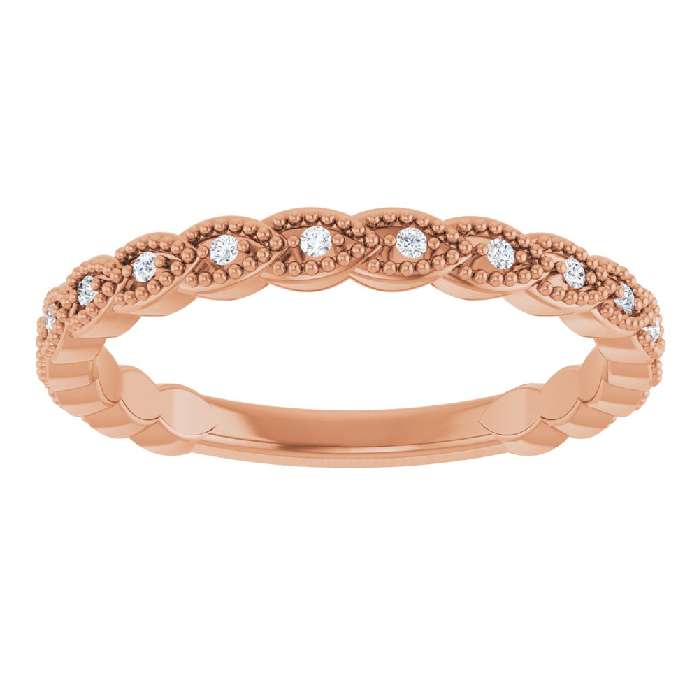 14K Rose Gold .07 CTW Natural Diamond Anniversary Band