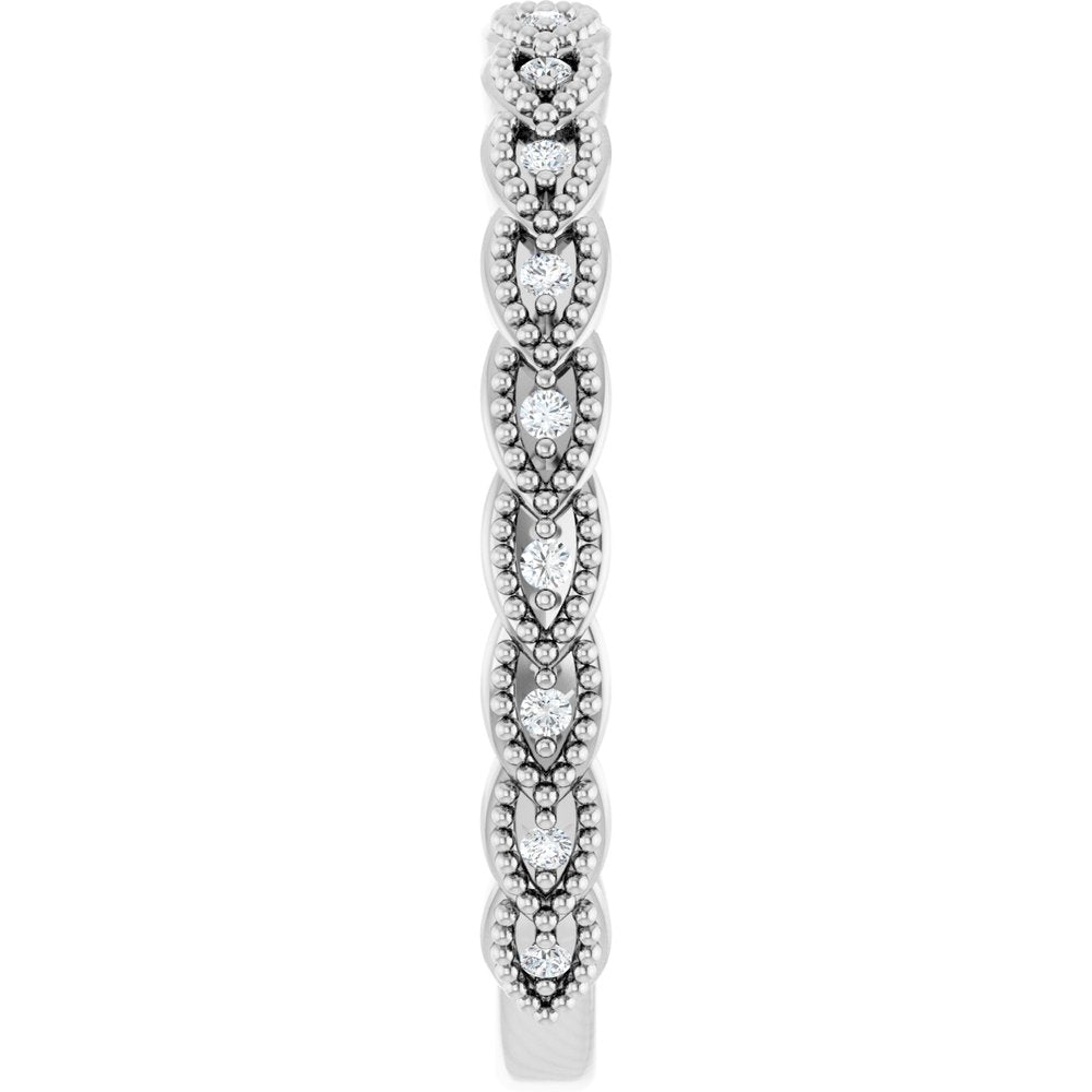 14K White Gold .07 CTW Natural Diamond Anniversary Band