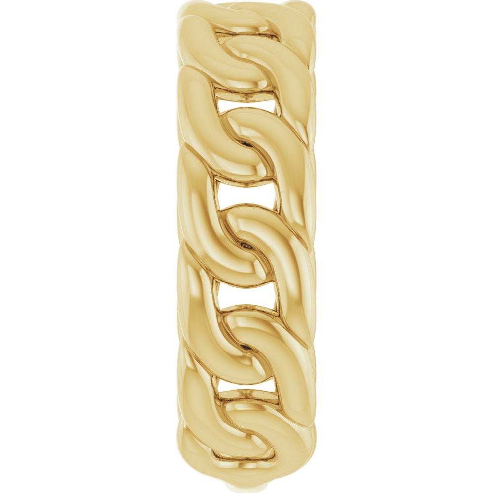 14K Yellow Gold Stackable Chain Link Ring