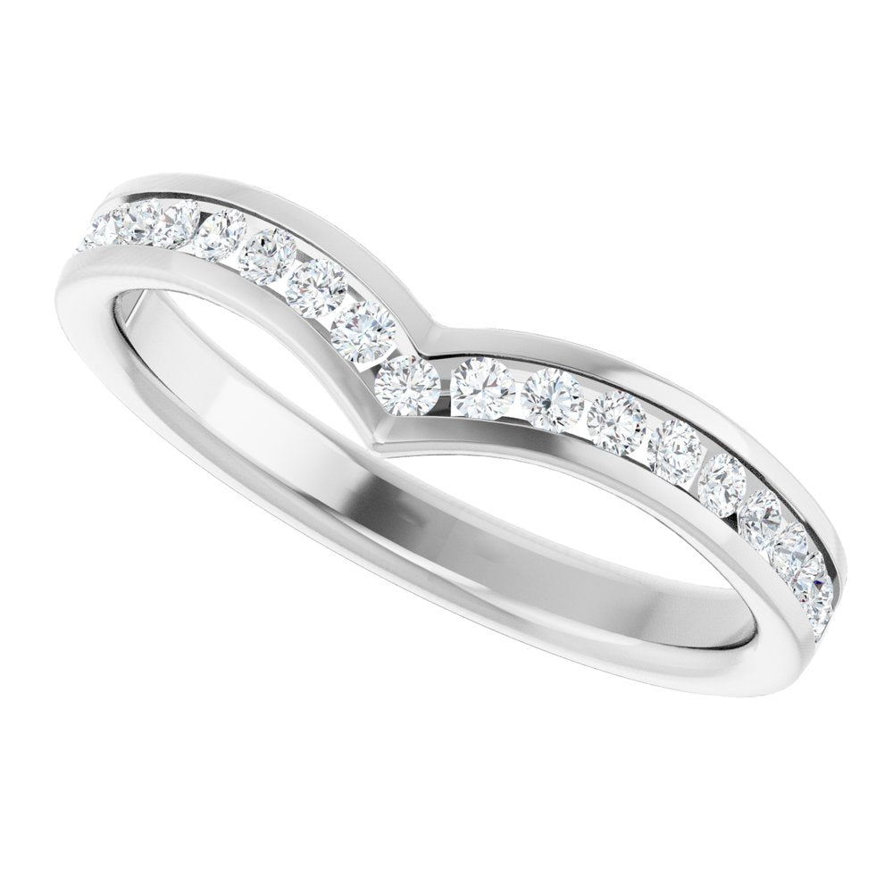 14K White Gold 1/4 CTW Lab Grown Diamond Band