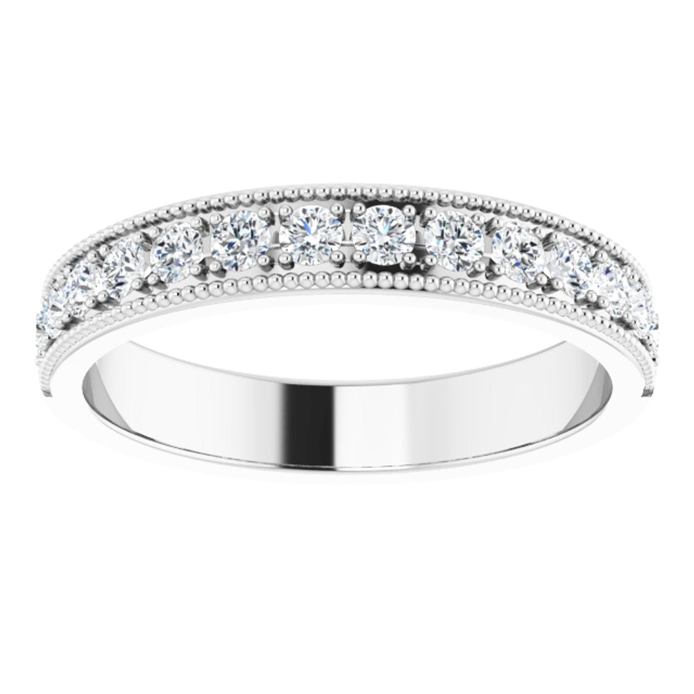 Platinum 3/8 CTW Natural Diamond Anniversary Band