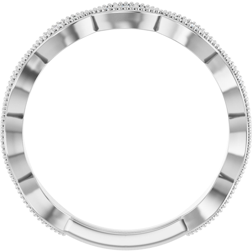 14K White 1/5 CTW Natural Diamond Infinity-Inspired Anniversary Band