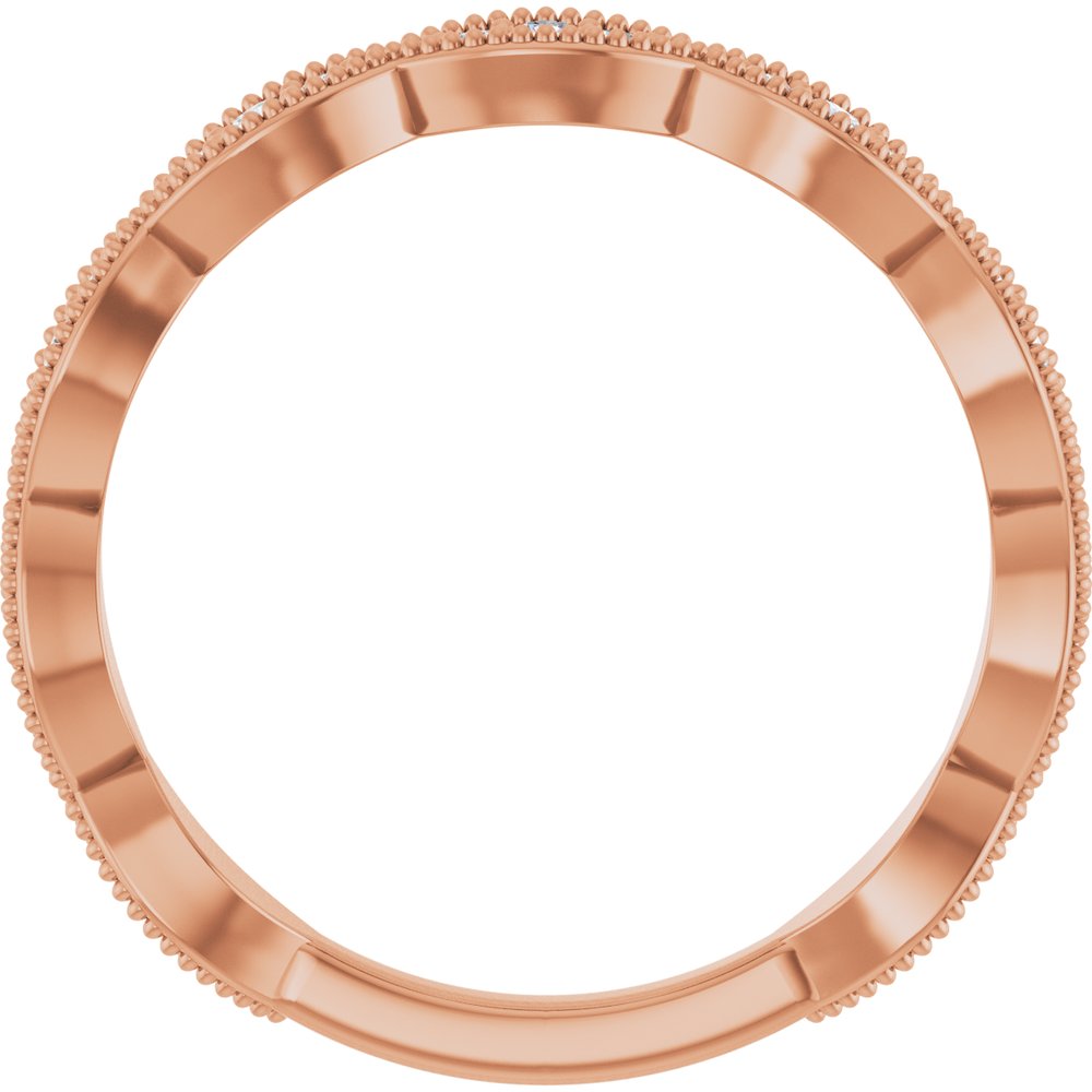 14K Rose Gold 1/5 CTW Lab-Grown Diamond Infinity-Inspired Anniversary Band