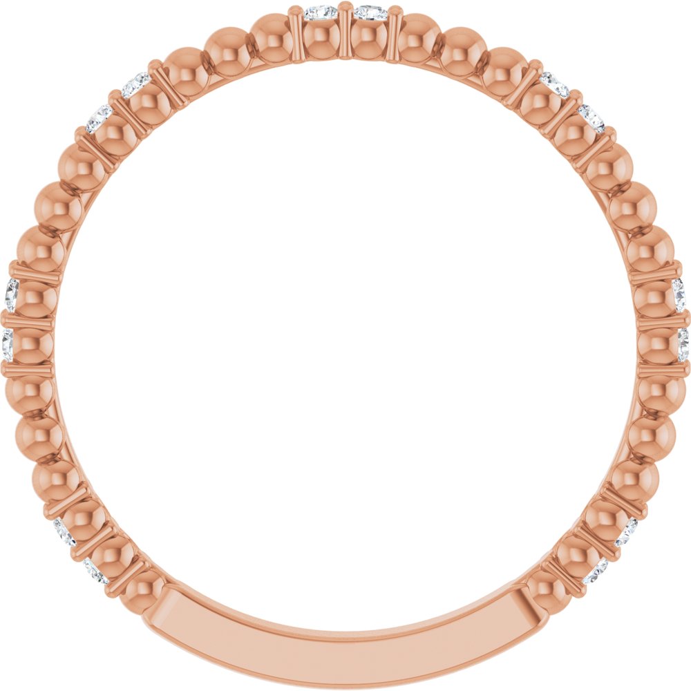 14K Rose Gold 1/8 CTW Natural Diamond Anniversary Band