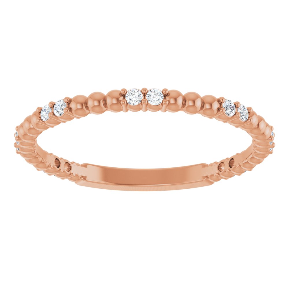 14K Rose Gold 1/8 CTW Natural Diamond Anniversary Band