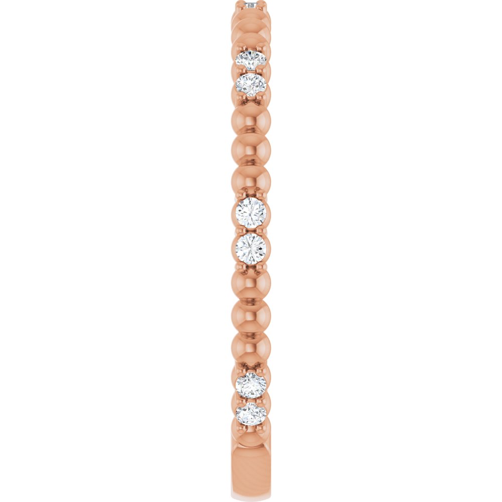 14K Rose Gold 1/8 CTW Natural Diamond Anniversary Band