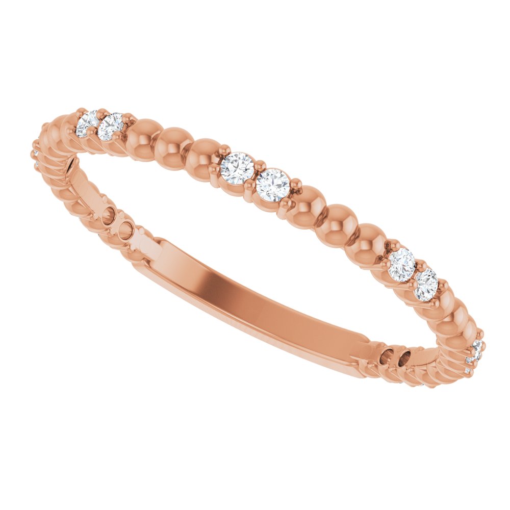14K Rose Gold 1/8 CTW Natural Diamond Anniversary Band