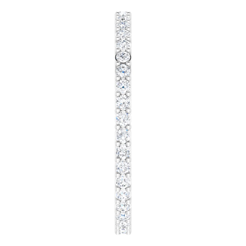 14K White Gold 3/8 CTW Natural Diamond Eternity Band Size 5.5