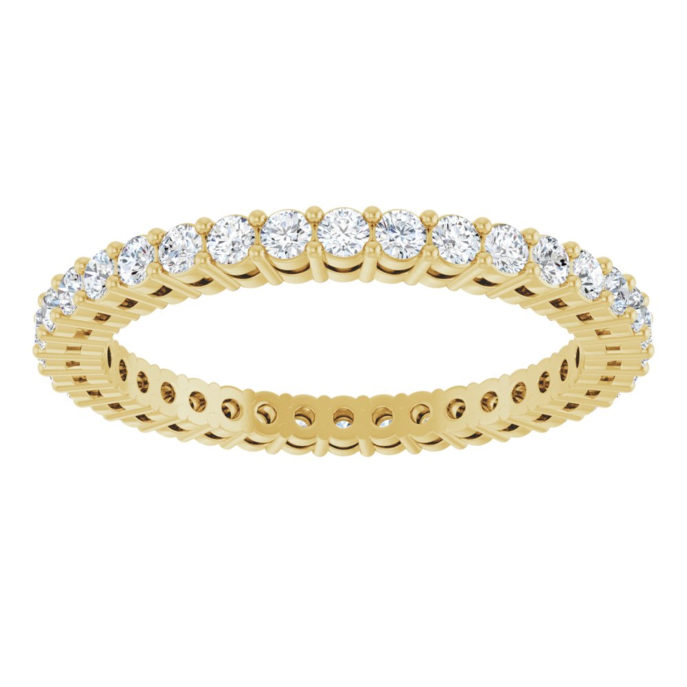 14K Yellow Gold 3/4 CTW Natural Diamond Eternity Band Size 7