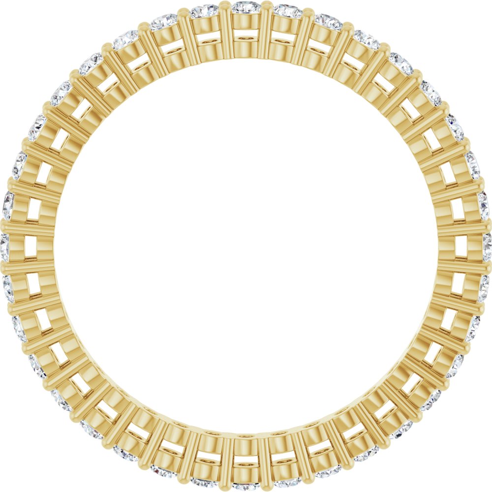 14K Yellow Gold 3/4 CTW Natural Diamond Eternity Band Size 7