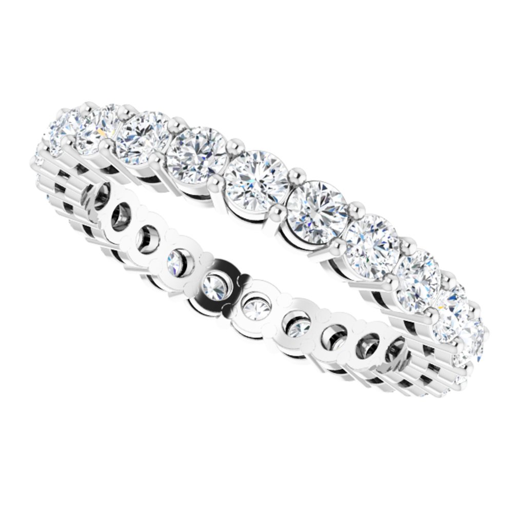 14K White 1 3/8 CTW Lab-Grown Diamond Eternity Band