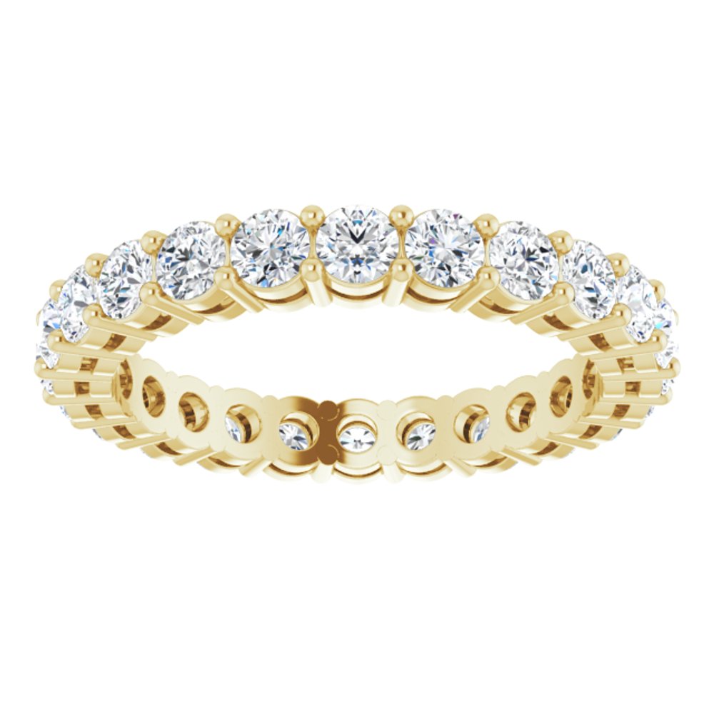 14K Yellow 1 3/4 CTW Natural Diamond Eternity Band Size 6