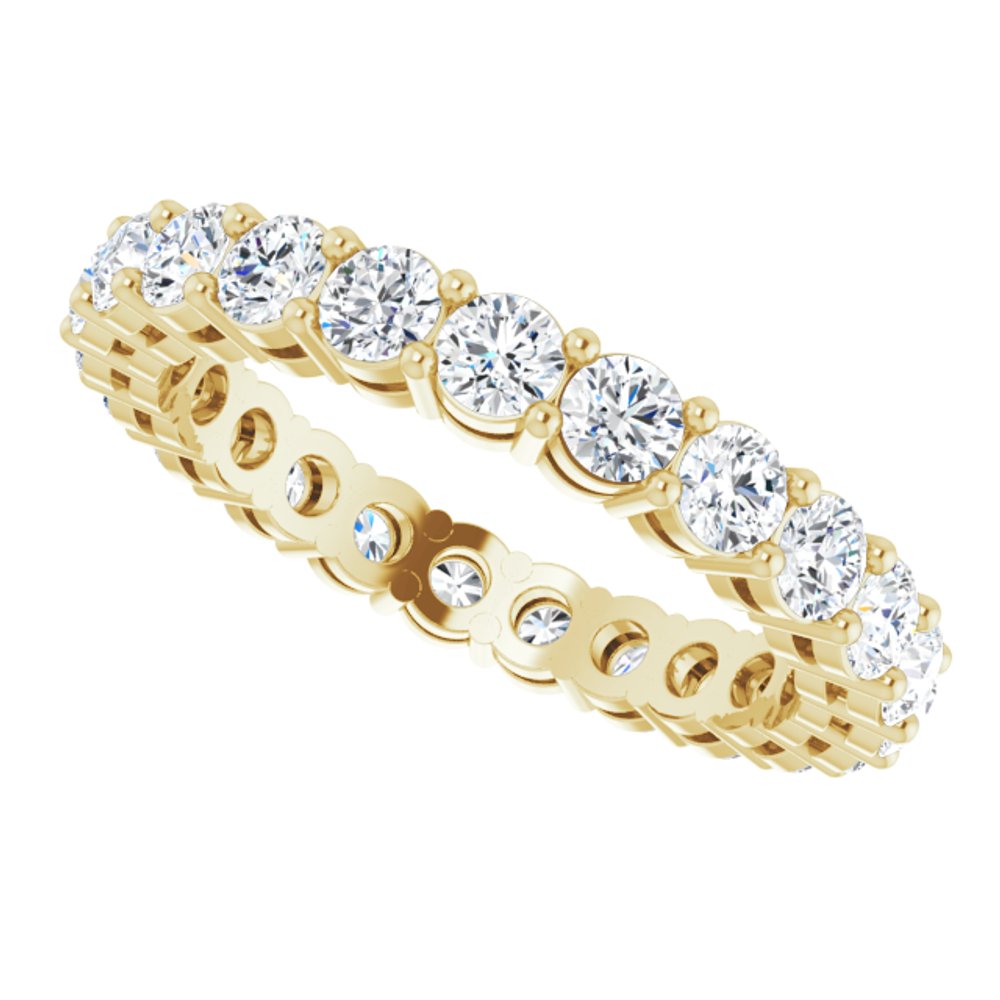 14K Yellow Gold 1 7/8 CTW Lab-Grown Diamond Eternity Band Size 6.5