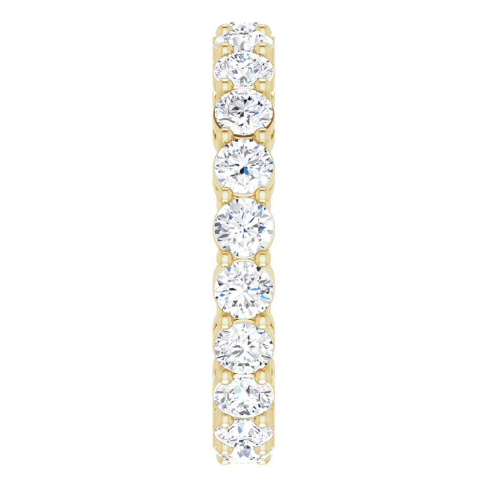 14K Yellow Gold 2 CTW Natural Diamond Eternity Band Size 5.5