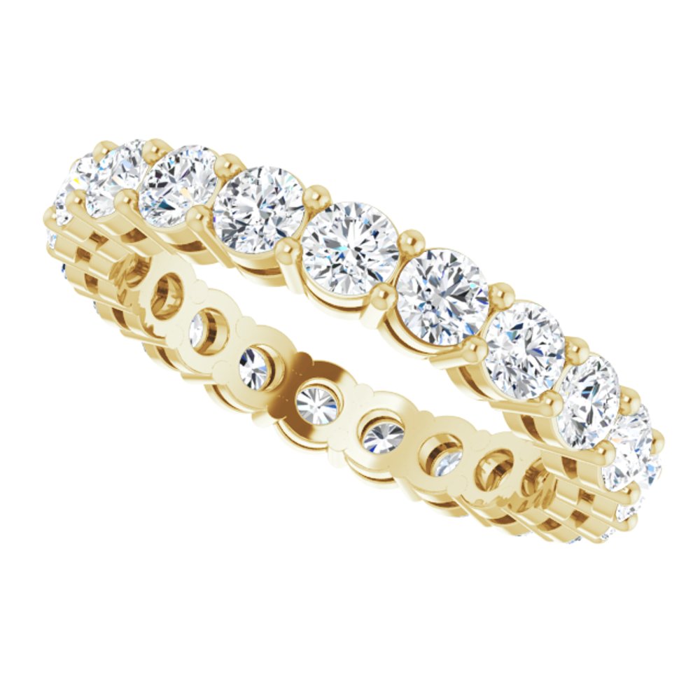 14K Yellow Gold 2 CTW Natural Diamond Eternity Band Size 5.5