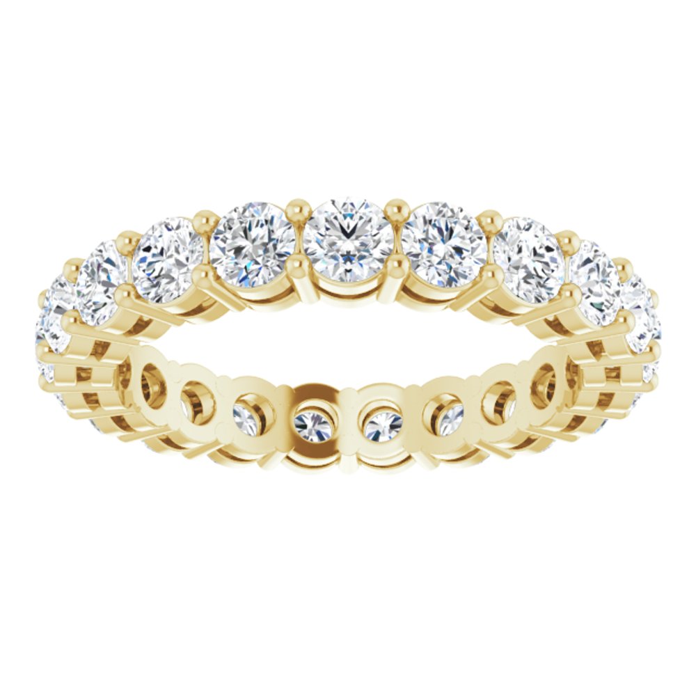 14K Yellow Gold 2 CTW Natural Diamond Eternity Band Size 5.5
