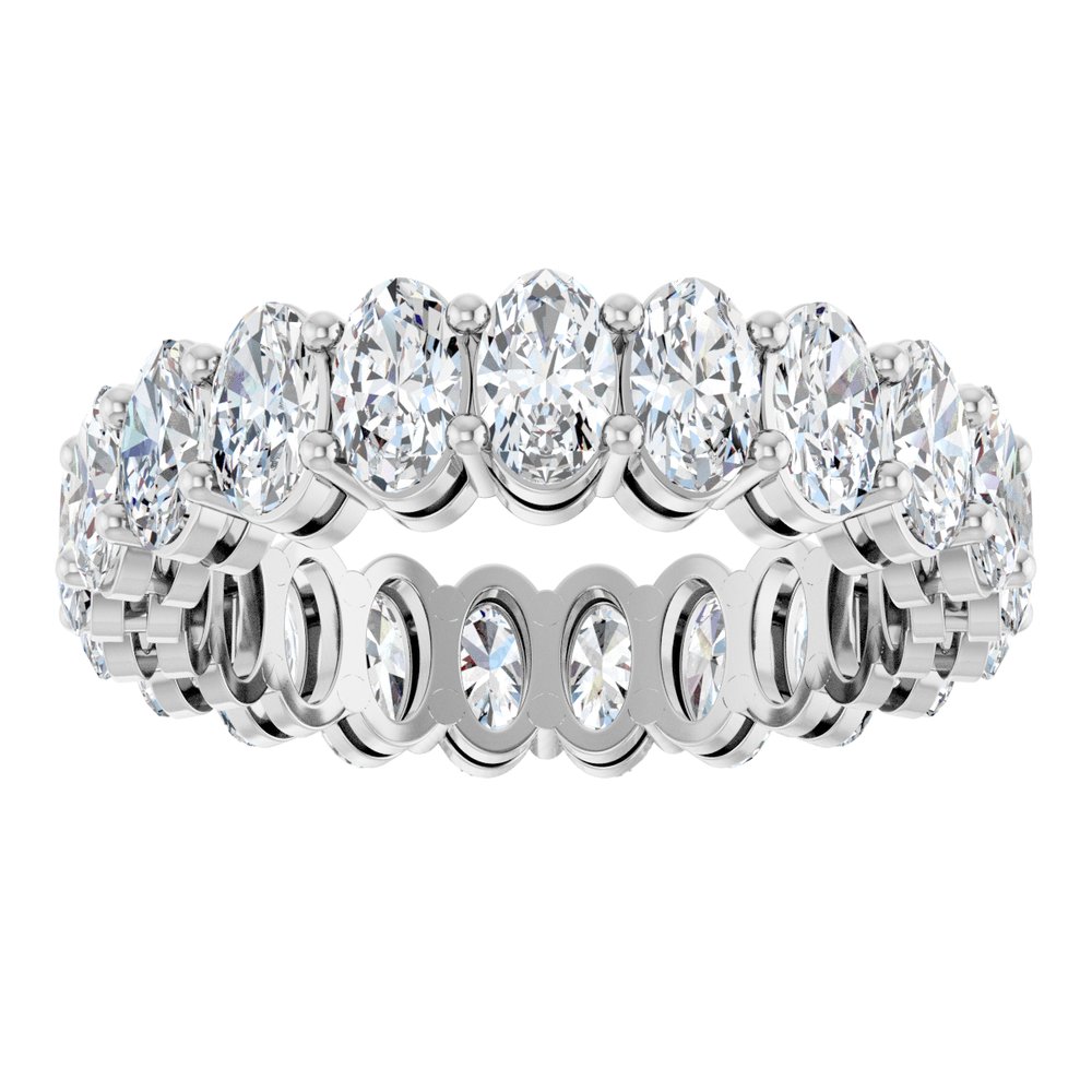 14K White Gold 4 CTW Lab-Grown Diamond Eternity Band