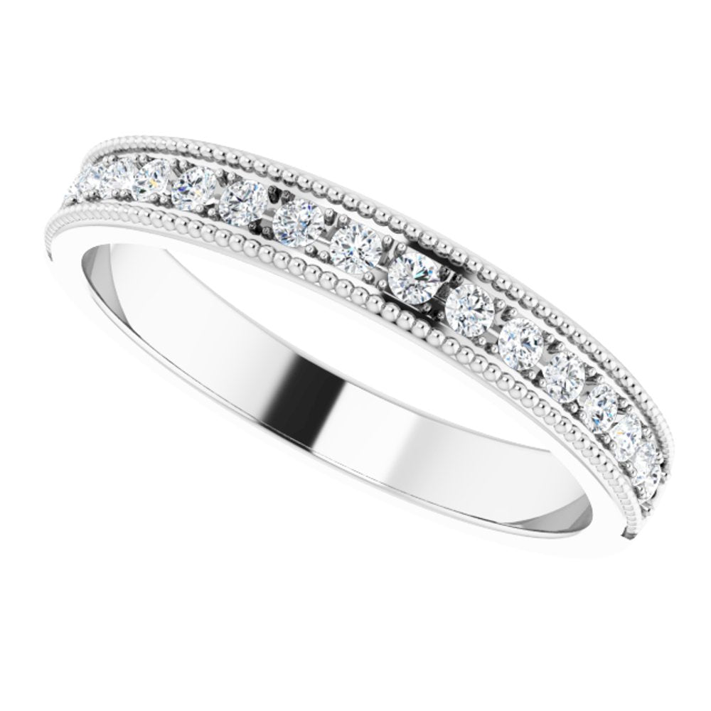 14K White Gold 1/5 CTW Natural Diamond Anniversary Band