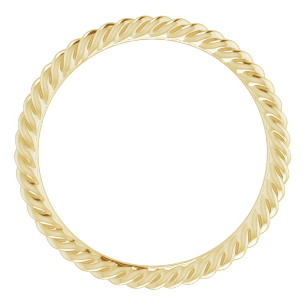 14K Yellow 1.3 mm Skinny Rope Band