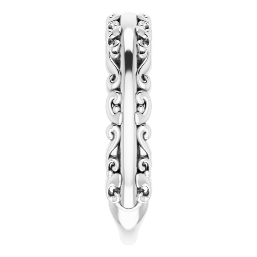 14K White Stackable Ring