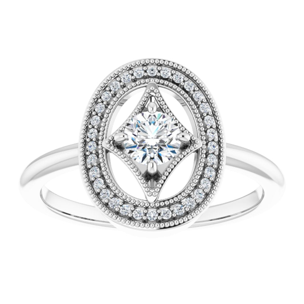 14K White Gold 1/3 CTW Natural Diamond Ring