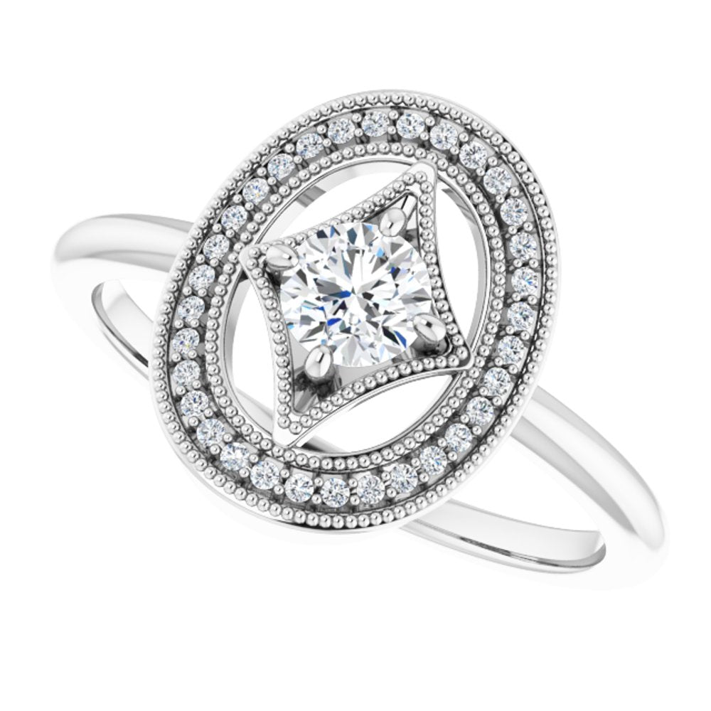 14K White Gold 1/3 CTW Natural Diamond Ring