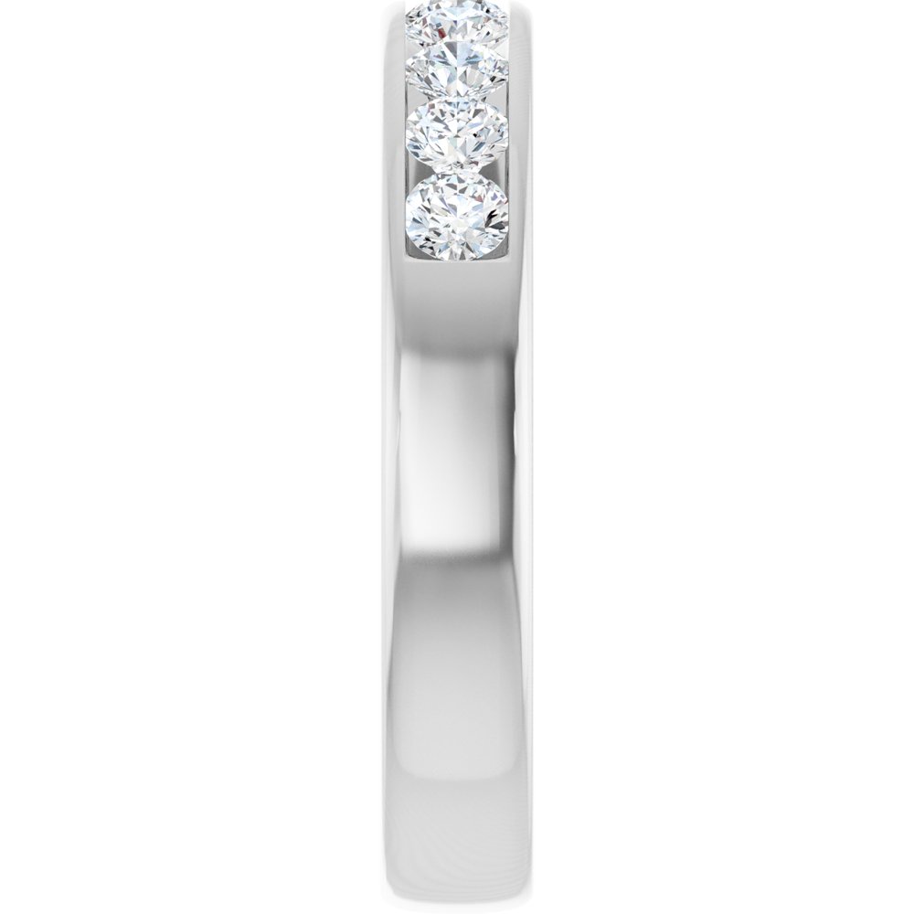 14K White Gold 3/4 CTW Lab-Grown Diamond Band