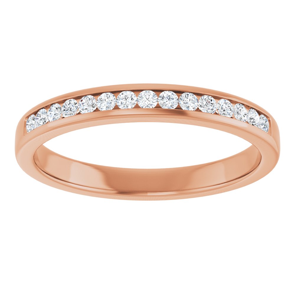 14K Rose Gold 1/3 CTW Natural Diamond Band