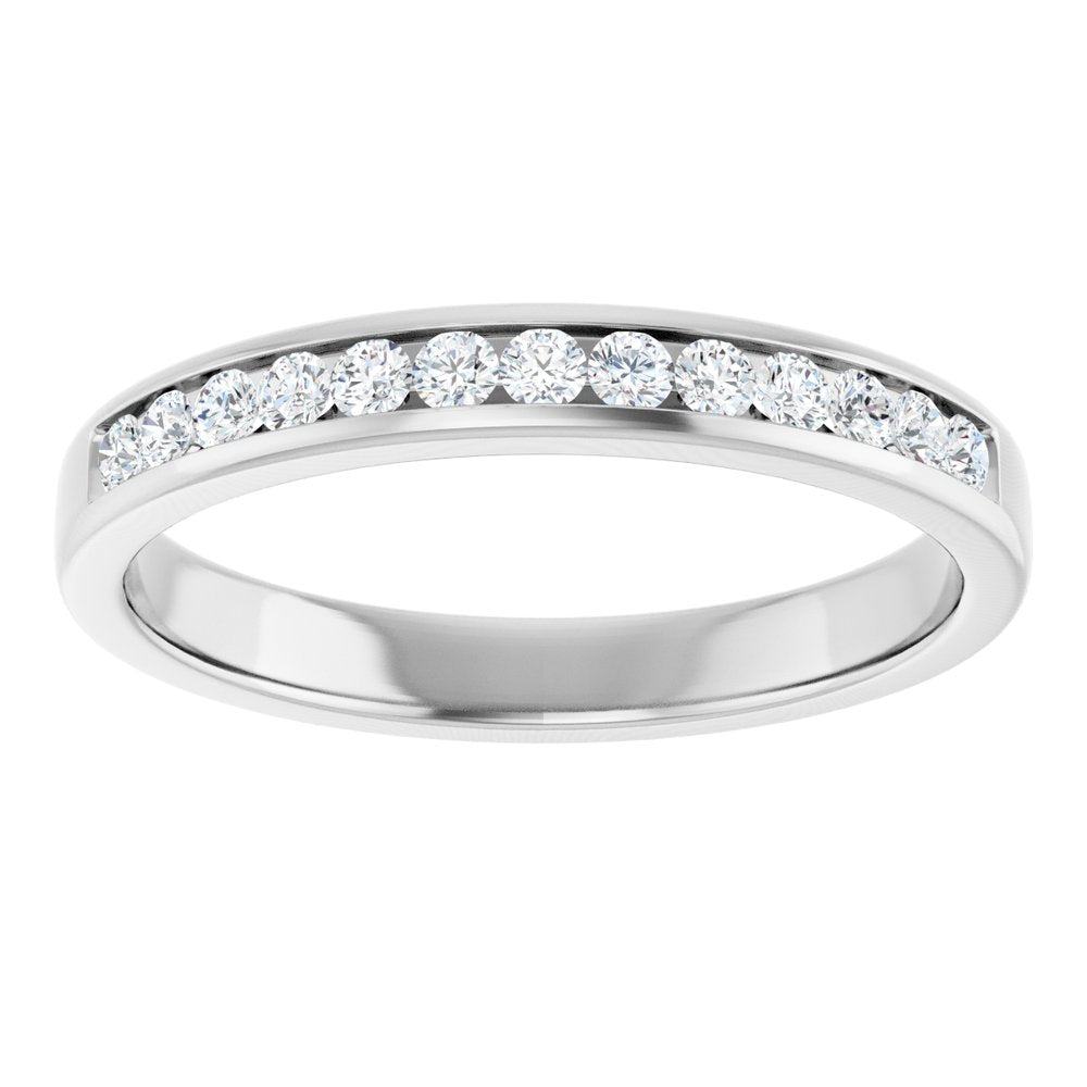 Platinum 3/8 CTW Lab-Grown Diamond Band