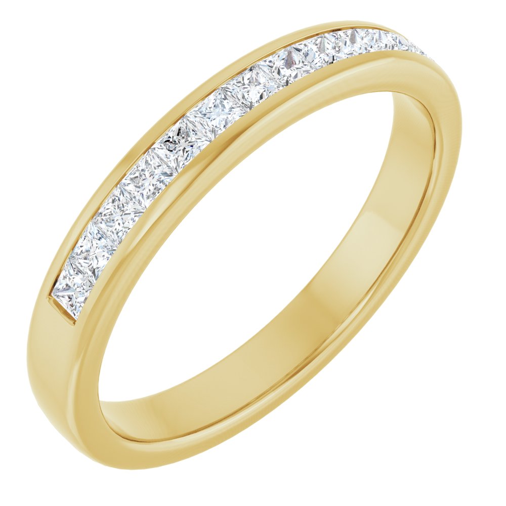 14K Yellow 5/8 CTW Natural Diamond Band