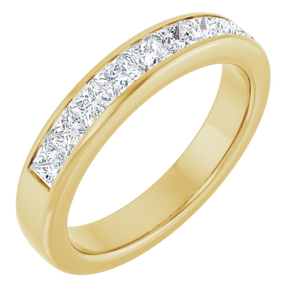 14K Yellow Gold 1 3/8 CTW Natural Diamond Band