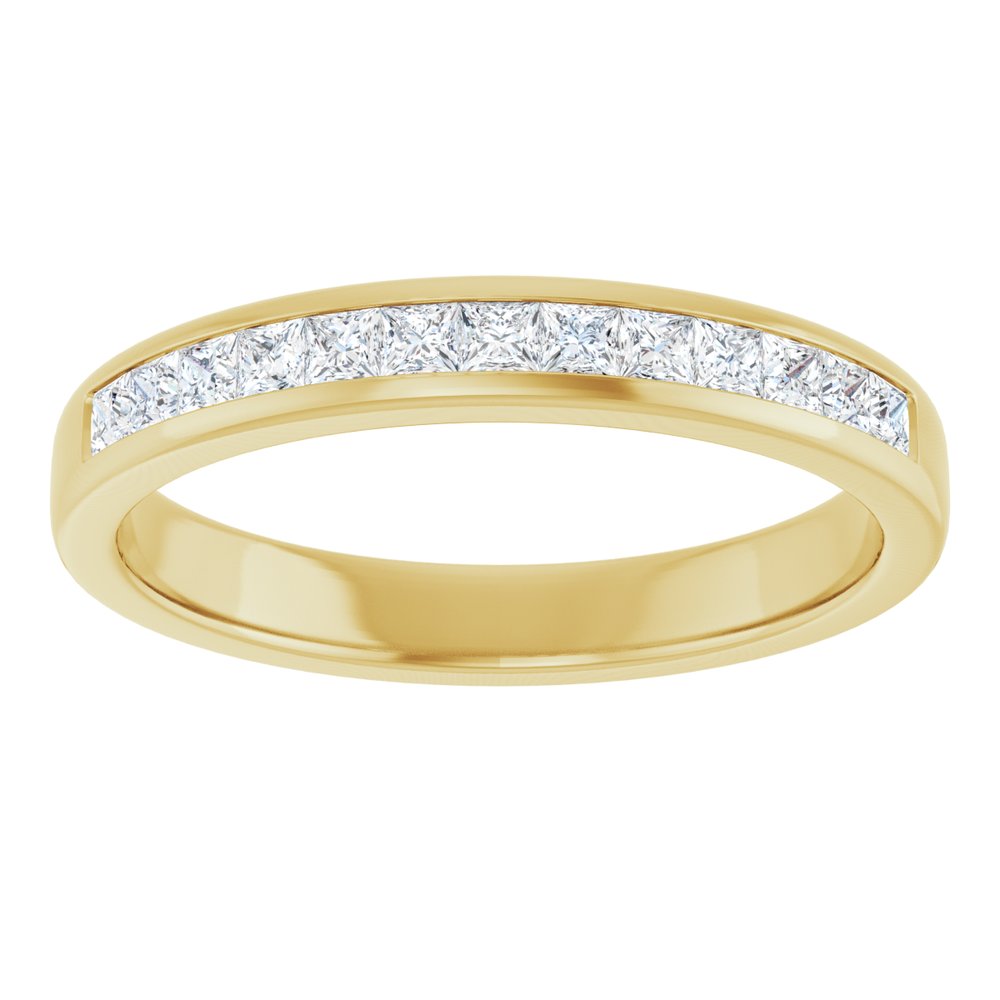 14K Yellow Gold 5/8 CTW Natural Diamond Band