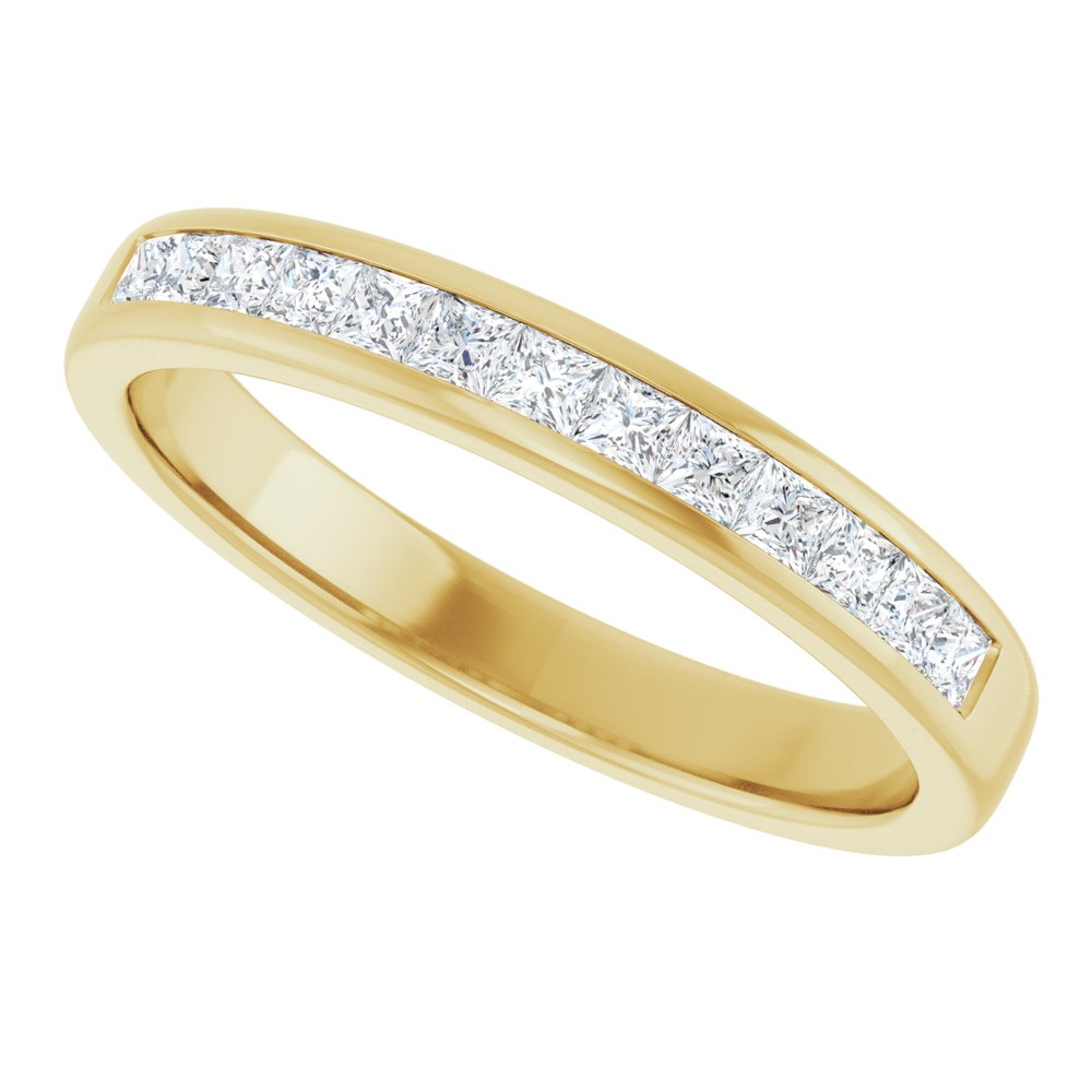 14K Yellow 5/8 CTW Natural Diamond Band