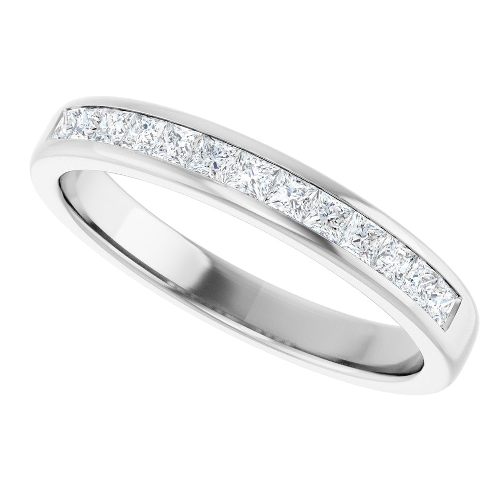 Platinum 1/2 CTW Natural Diamond Band