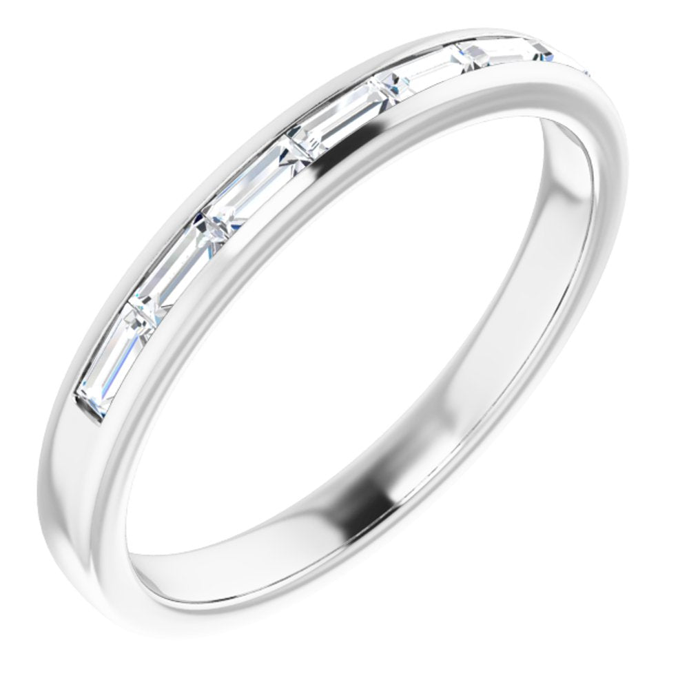 14K White Gold 3/8 CTW Lab-Grown Diamond Band