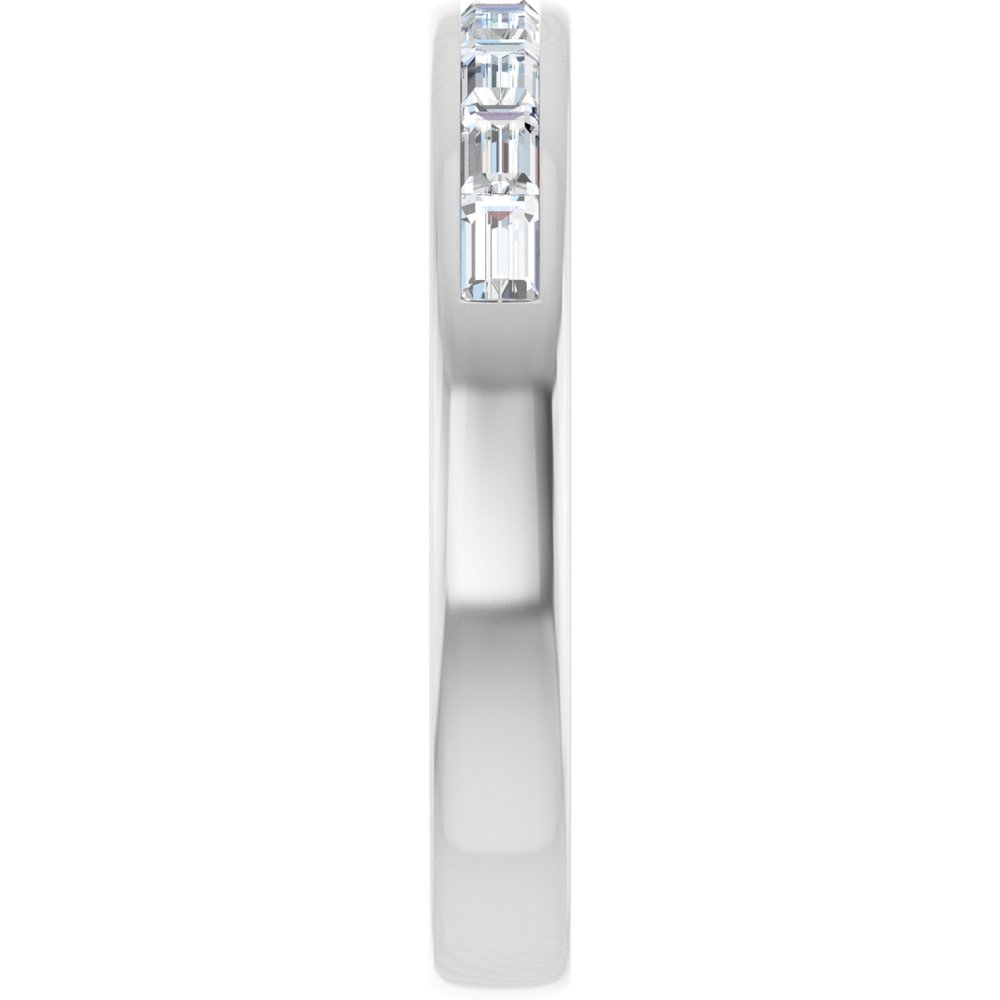 14K White Gold 3/4 CTW Natural Diamond Band